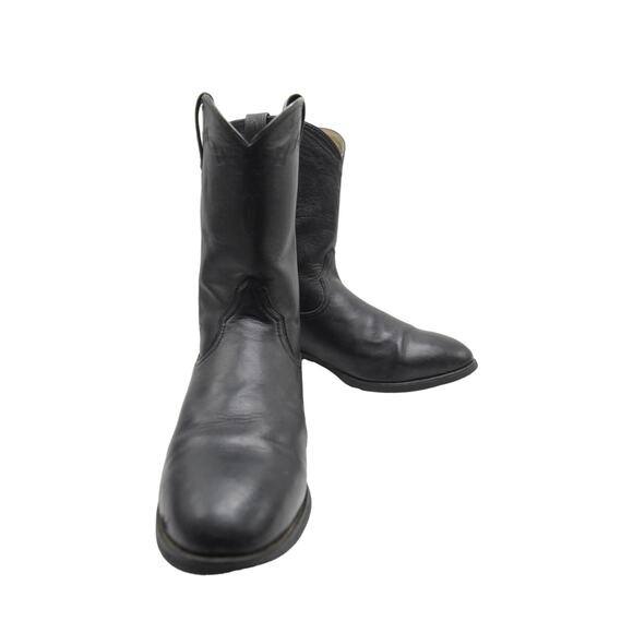 Ariat Men's Black Leather Roper Western Boots Sz 13EE WIDE Gentle Wear - Picture 6 of 10